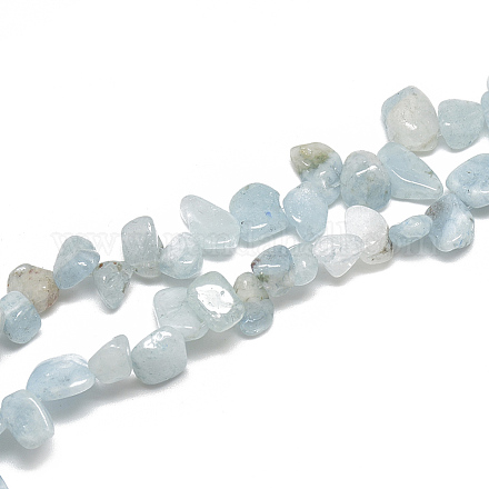 Chapelets de perles en aigue-marine naturelle G-S316-41-1