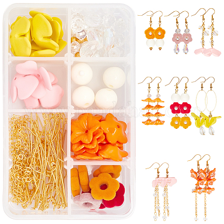 SUNNYCLUE 183 Pieces DIY Flower Style Earring Making Kits DIY-SC0015-48-1