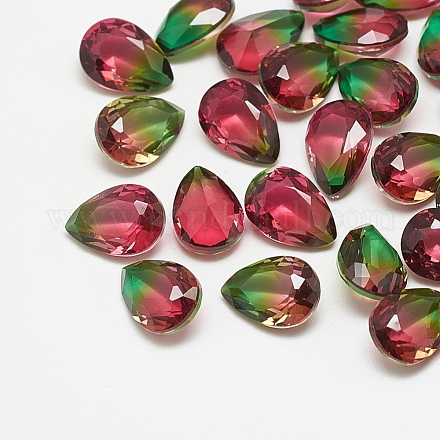 Pointed Back Glass Rhinestone Cabochons RGLA-T081-6x8-001TO-1