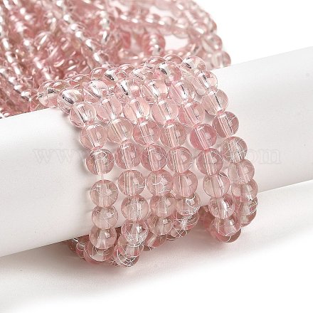 Chapelets de perles en verre transparent drawbench GLAD-Q012-6mm-02-1