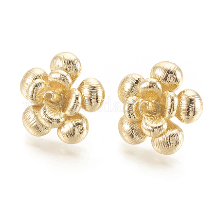 Brass Stud Earrings Findings KK-S345-198-1