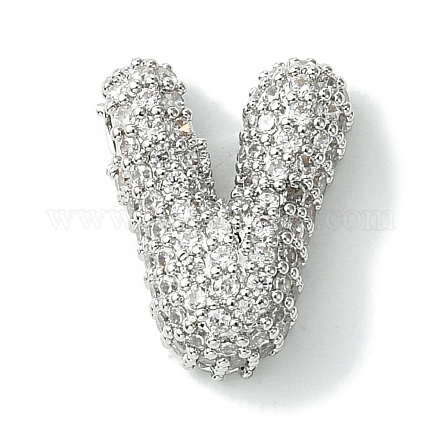 Подвески из латуни с покрытием из прозрачного кубического циркония KK-S378-01P-V-1