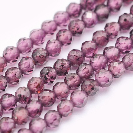 Natürlicher Granat Perlen Stränge G-O166-13A-2mm-1