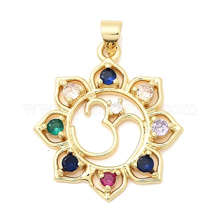 Латунные микро проложить кубического циркония подвески KK-H529-28G-1