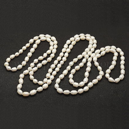 Natural Pearl Beads Necklaces NJEW-F144-03-01-1