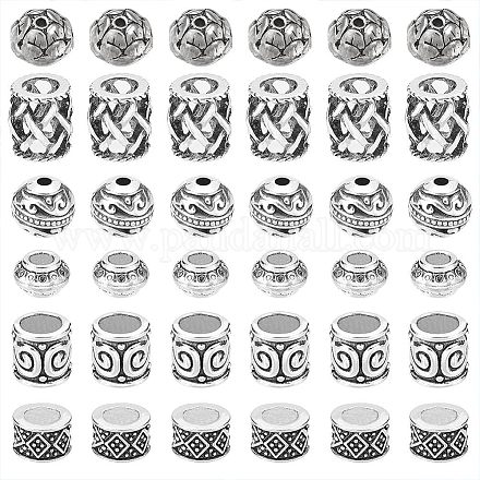 120шт 6 стильные бусины из сплава в тибетском стиле&nbsp;TIBE-NB0001-21-1