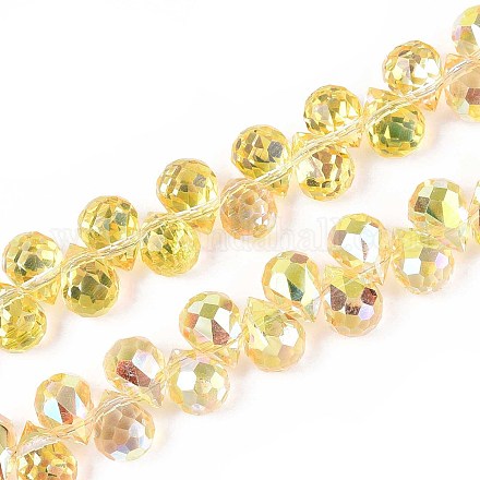 Прозрачные стеклянные бусины GLAA-T006-14D-1