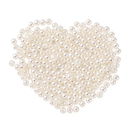 Perles acryliques de perles d'imitation PL607-1-1