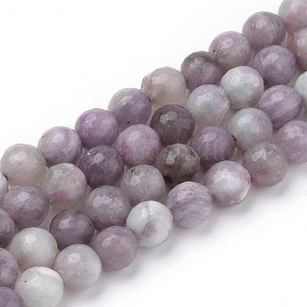 Fili di perle di giada lilla naturale X-G-Q462-109-6mm-1