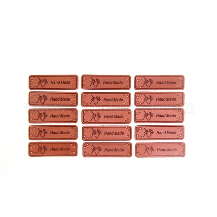 Étiquettes d'étiquette en simili cuir pu PW-WG23376-06-1