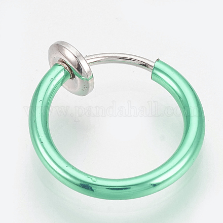 Boucles d'oreilles clipées en 316 acier inoxydable électrophorèse STAS-S102-01C-15mm-1