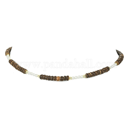 Halsketten aus natürlichen Muschel- NJEW-JN04526-1
