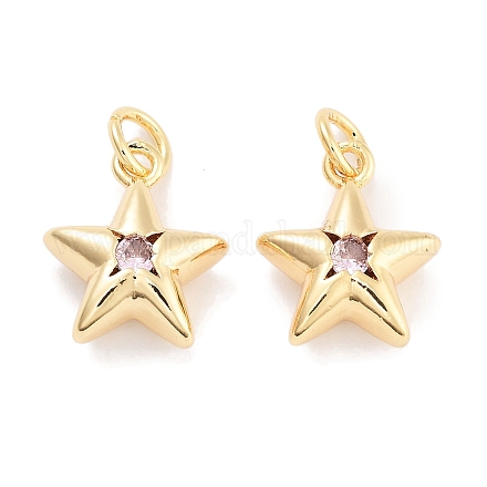 Подвеска из латуни с фианитами KK-P271-38B-02G-1
