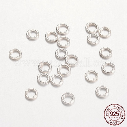 925 anillos redondos de plata esterlina STER-E047-5mm-S-1