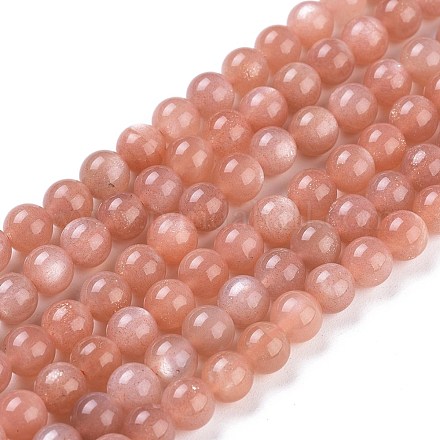 Chapelets de perles de sunstone naturelle naturelles G-R475-012-1