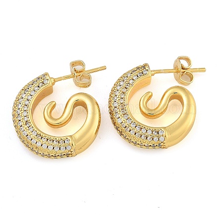 Серьги-гвоздики из циркония EJEW-K293-22G-1