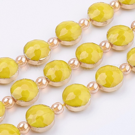 Chapelets de perles en verre opaques EGLA-K013-04A-1