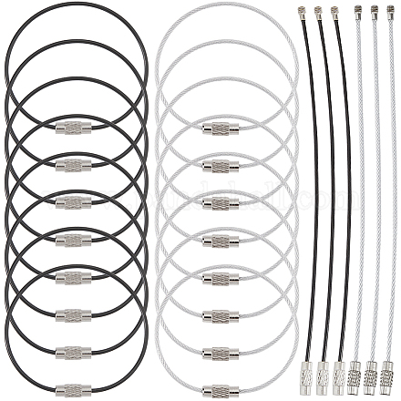 40 шт. 2-цветные прочные брелки из нержавеющей стали 304 FIND-SC0012-02-1