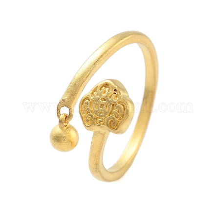 Круглые и облачные открытые кольца-манжеты из матовой латуни для женщин RJEW-L120-005G-1