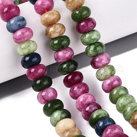 Natürliche weiße Jade perlen Stränge G-Q613-01F-40-1