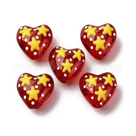 Стеклянные эмалевые бусины GLAA-Q125-01E-1