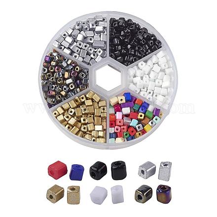 Cube perles de rocaille de verre SEED-JP0003-01-1