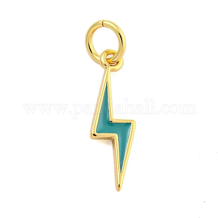 Подвески из латуни с эмалью в стойку KK-U021-16D-G-1