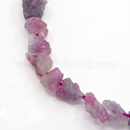 Natural Purple Red Tourmaline Bead Strands G-N0045-07D-1