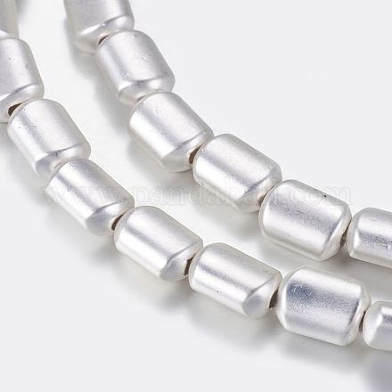 Non magnetici perle ematite sintetico fili G-P338-18B-6x9mm-MS-1