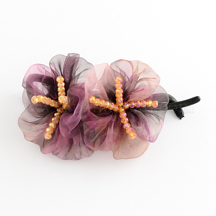 Pinzas de pelo de plástico de flor PHAR-S285-03-1