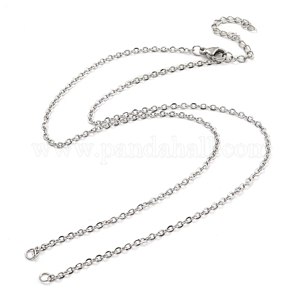 Устойчивые к потускнению цепи из нержавеющей стали 304 для ожерелий AJEW-P119-04B-P-1