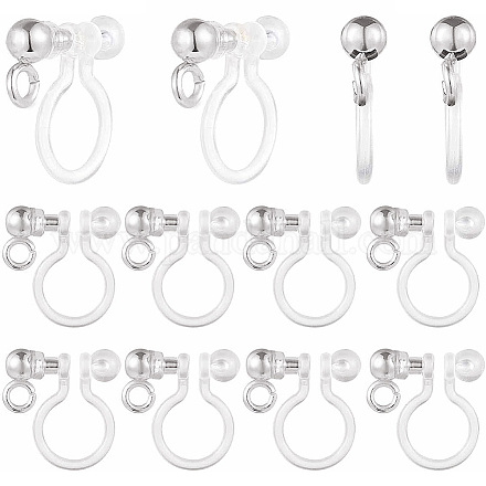 SUNNYCLUE 40Pcs 304 Stainless Steel Clip-on Earring Component STAS-SC0005-39P-1