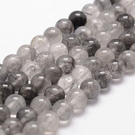 Nuvoloso naturale perle di quarzo fili X-G-D840-69-6mm-1