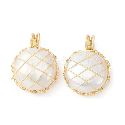 Ciondoli di perle keshi con perle barocche naturali PALLOY-JF02136-1