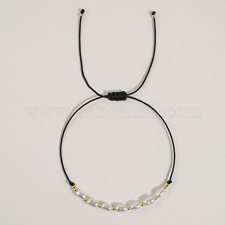 Искусственный жемчуг овальные бусины плетеные браслеты из бисера для женщин UU1188-1-1