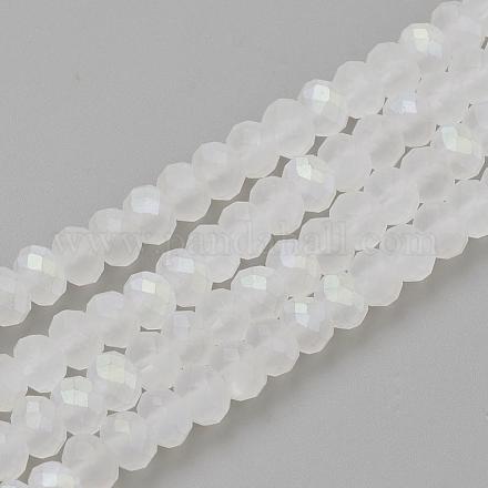 Electroplate Glass Beads Strands EGLA-S141-6mm-01E-1