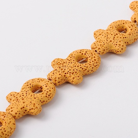 Synthetic Lava Rock Bead Strands G-N0094-13-1