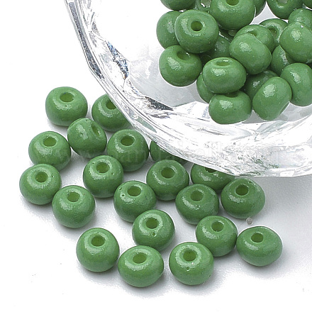 6/0 Baking Paint Glass Seed Beads SEED-Q025-4mm-N05-1