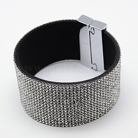 Trendy Wide Slake Cord Bracelets BJEW-A098-B01-1