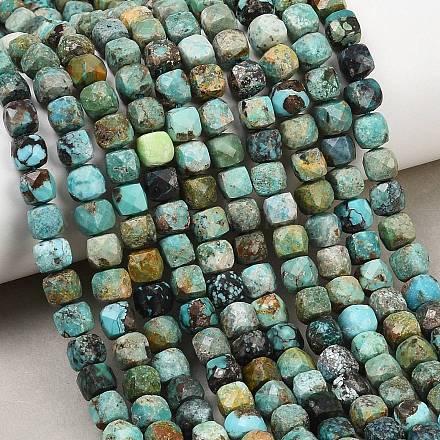 Хубэй природных бирюзовый бисер нитей&nbsp;G-B175-C03-6x6mm-1