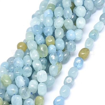 Chapelets de perles en aigue-marine naturelle G-O173-030-1