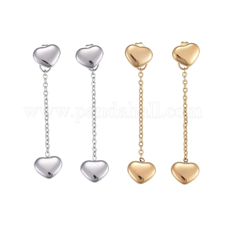 304 Stainless Steel Chain Tassel Earrings EJEW-I248-11-1