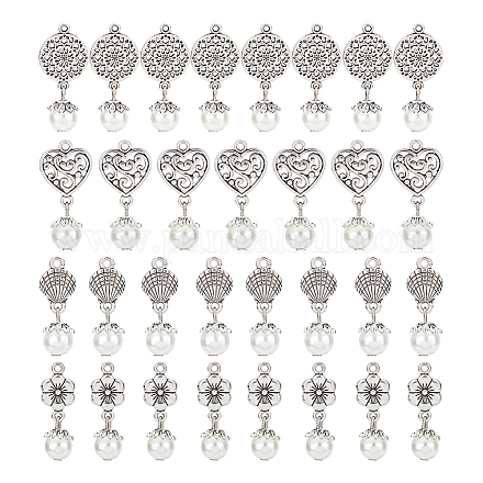 Arricraft 32 pcs pendentifs en perles acryliques FIND-AR0003-38-1