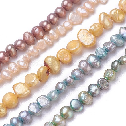 Natural Cultured Freshwater Pearl Beads Strands BSHE-L039-02-1