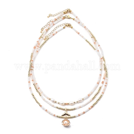 Beaded Necklaces & Pendant Necklace Sets NJEW-JN03076-04-1