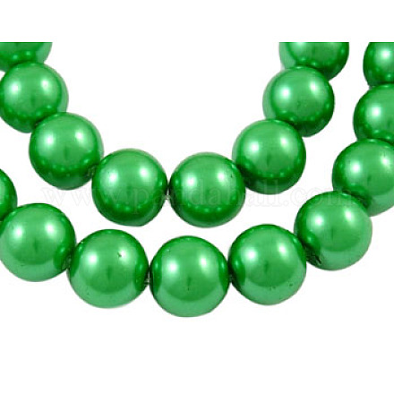 Rondes perles de verre perles brins JPS4MMY-4-1