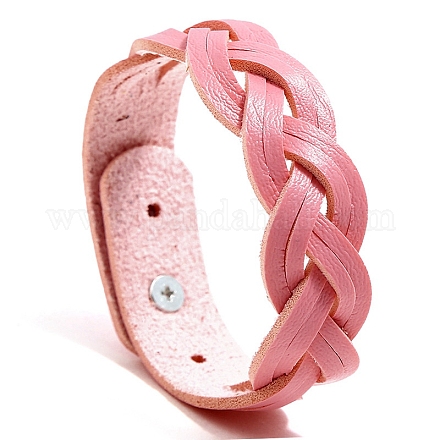 Imitation cuir bracelets de corde tressés PW-WG88911-09-1