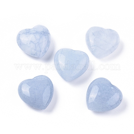 Natürlicher blauer Aventurin-Herz-Liebesstein G-L533-31-1-1