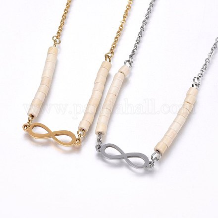 304 Stainless Steel Pendant Necklaces NJEW-F223-36-1