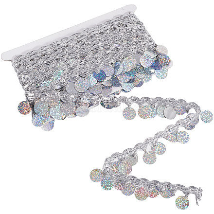 Лента из полиэфирного кружева с бахромой OCOR-WH20006-26B-1